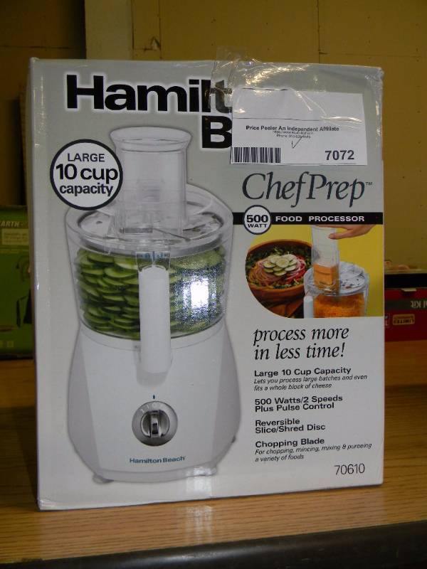 Hamilton Beach 70610 500-Watt Food Processor, Standard Packaging, White