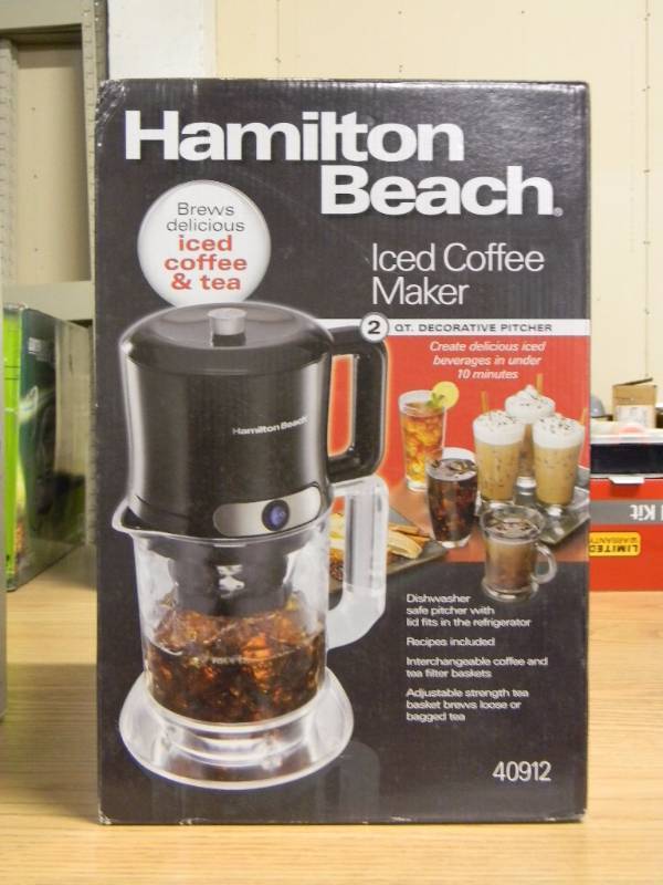lot 7075 image: Hamilton Beach 40912R Iced CoffeeTea Maker