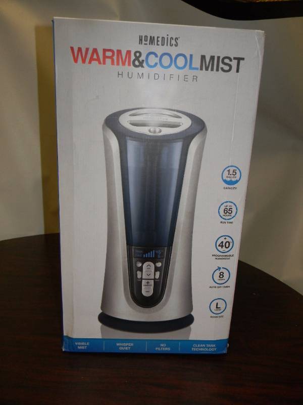 lot 7085 image: HoMedics� Warm and Cool Mist Ultrasonic Tower Humidifier