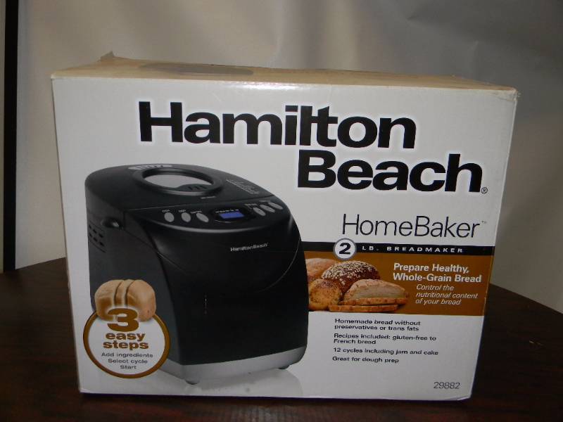 lot 7060 image: Hamilton Beach Programmable Bread Machine, 2-Pound Bread Maker with Gluten-Free Setting