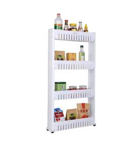 lot 3752 image: Home-Man Laundry Room Organizer, Mobile Shelving Unit Organizer with 4 Large Storage Baskets, NEW