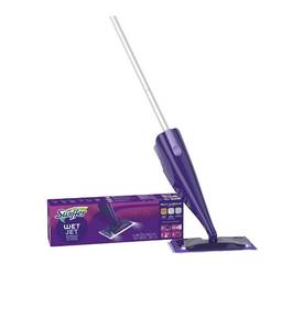 lot 3770 image: Swiffer WetJet Hardwood and Floor Spray Mop Cleaner Starter Kit, Includes 1 Power Mop, 10 Pads, Cleaning Solution, Batteries, NEW in Box
