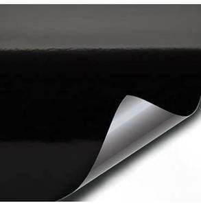 lot 3777 image: VViViD Gloss Black Vinyl Wrap Adhesive Film Air Release Decal Sheet (2.5ft x 5ft), NEW