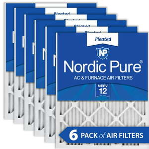 lot 3810 image: 16x20x1 (15_12x19_12) Pleated MERV 12 Air Filters 6 Pack