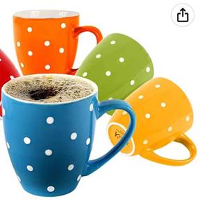 lot 3819 image: Sweese Porcelain Coffee Mugs - 16 Ounce - Set of 4, Cups for Latte, Hot Tea, Cappuccino, Mocha, Cocoa, 601.003 Multicolor,