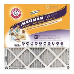lot 3828 image: 18x18x1 Arm and Hammer Max Odor Air Filter (4 Pack)