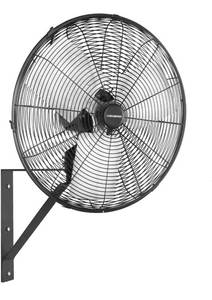 lot 3831 image: KEN BROWN 20 Inch Industrial Oscillating Wall Mount Fan 5500CFM,Heavy Duty,High Velocity,3- Speed,Black Retails $179