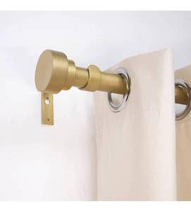 lot 3850 image: Time Forest Heavy Duty Curtain Rods for Windows 66 to 120 Inch, Modern Design, Light Gold in Color, NEW