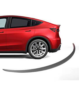 lot 3854 image: BASENOR Tesla Model Y Performance Spoiler Original Trunk Wing ABS Matte Carbon Fiber 2020 2021 2022 2023 Gen 2, NEW