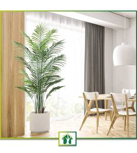 lot 3859 image: CROSOFMI Artificial Areca Palm Plant 6Feet Fake Tropical Palm Tree, Perfect Faux Dypsis Lutescens Plants in Pot, NEW