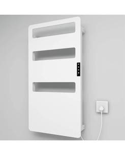 lot 3869 image: Evokor Heated Towel Rack for Bathroom, Towel Warmer with Timer Wall Mounted, Electric Towel Warmers for Bathroom, Bath Towel Heater, Towel Drying Rack- 35.4 x18 inch Retails $209