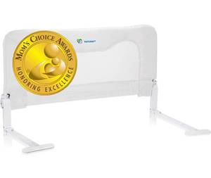 lot 3872 image: TotCraft Toddler Bed Rails Guard - Universal Baby &amp Children Bed Rail for Box Spring &amp slats - Kids Bed Rails for Toddlers for Cribs, Twin, Double, Full Size Queen &ampKing Bed - White (35.5L19.5H) in