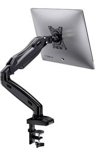 lot 3873 image: HUANUO Single Monitor Arm, Monitor Desk Mount Fits 17 to 27 Inch, Adjustable Monitor Stand Holds 14.3lbs, Gas Spring Computer Monitor Arm