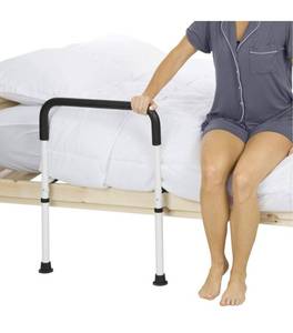 lot 3902 image: Vive Bed Assist Rail - Adult Bedside Standing Bar for Seniors, Elderly, Handicap, Kid