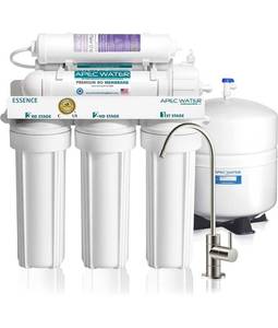 lot 3906 image: APEC Water Systems ROES-PH75 Essence Series Top Tier Alkaline Mineral pH 75 GPD 6-Stage Certified Ultra Safe Reverse Osmosis Drinking Water Filter System , White