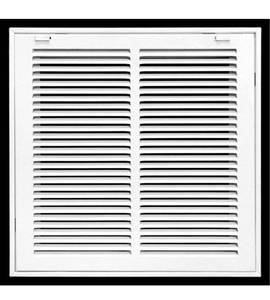 lot 3911 image: 14 X 14 Steel Return Air Filter Grille for 1 Filter - Easy Plastic Tabs for Removable FaceDoor