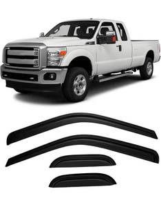lot 3913 image: Cxdar Rain Guards for 1999-2015 Ford F250 F350 F450 Super Duty Extended Cab Super cab