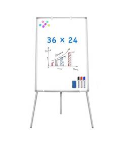 lot 3924 image: Easel Whiteboard - Magnetic Portable Dry Erase Easel Board 36 x 24 Tripod Whiteboard Height Adjustable, 3 x 2, NEW