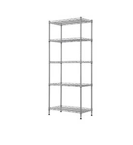 lot 3936 image: REGILLER 5-Wire Shelving Metal Storage Rack Adjustable Shelves, Silver in Color, 21.2L x 11.8W x 53.5H, NEW