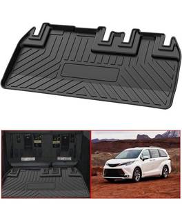 lot 3953 image: Sienna Cargo Mat, Compatible with 2011-2019 Toyota Sienna, All Weather Rear Cargo Liners Trunk Tray Floor mats, Without Power 3rd Row, NEW