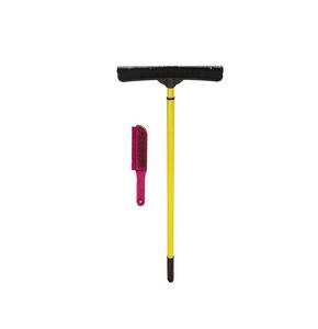 lot 3955 image: FURemover Pet Hair Removal Broom and Lint Brush Combo with Squeegee and Telescoping Handle That Extends from 3-5, Lint Brush Colors May Vary, NEW