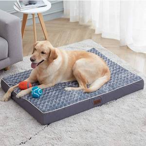 lot 3956 image: Western Home Large Dog Bed for Large, Jumbo, Medium Dogs, Orthopedic Pet Bed Mattress with Removable Washable Cover, Thick Egg Crate Foam Dog Bed with Non-Slip Bottom, Looks New, Small Rip on Bottom
