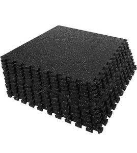 lot 3968 image: SUPERJARE 0.56 Thick Exercise Equipment Mats, 48 Sq Ft EVA Foam Mats with Rubber Top, Interlocking Rubber Floor Tiles for Home Gym and Fitness Room, Protective Flooring Mat Retail $150
