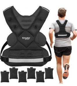 lot 3983 image: Aduro Sport Adjustable Weighted Vest Workout Equipment, 20-32lbs Body Weight Vest for Men, Women Retails $119