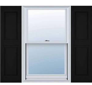 lot 3987 image: Builders Edge, Inc. 040140059002 Raised Panel Vinyl Shutters Retails $117