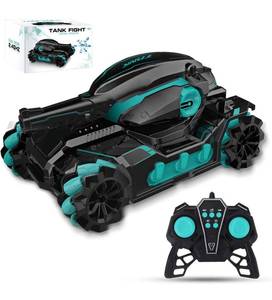 lot 4000 image: RC Tank Car, Koeni Remote Control 12Kmh for All Terrains Can Launch Water Bomb, 2.4 Ghz Car with 180 degree Rotating Shooting & 360° Rotating