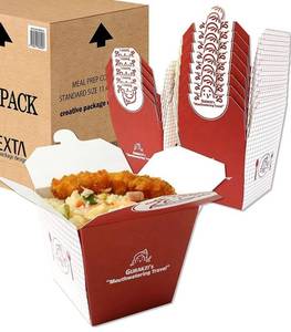 lot 4016 image: Fexta 40 pack GURAKZI  No. 10, Takeout box, cheese ball box, pilaf box, pasta box, chicken box. Packaging box for food