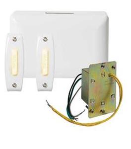 lot 4017 image: NUTONE - BK242LWH 2-Note Door Chime wJunct Box & 2-Lighted Push Buttons, White (B07J1PBWNQ)
