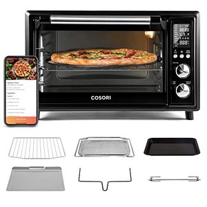 lot 4020 image: COSORI Air Fryer Toaster Oven Combo 12 Functions Smart 30L Large Countertop Dehydrator 13 pizza, 100 Recipes & 6 Accessories Included, Work with Alexa CS130-AO, WiFi-Black Retails $199