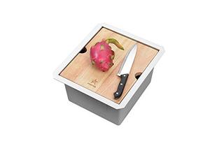 lot 4059 image: STARSTAR Workstation Ledge Undermount Single Bowl 304 Stainless Steel KitchenYardBarLaundryOffice Sink, With Grid, Cutting Board, Strainer with Basket (14 x 18 x 8) Retails $189