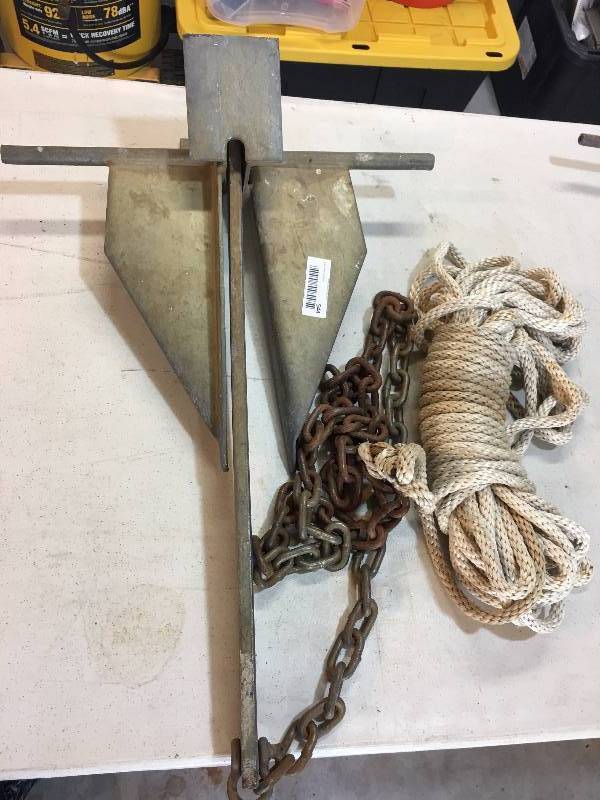 lot 544 image: 16 lb. Boat Anchor