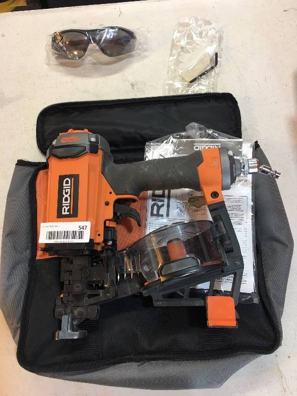 lot 547 image: Ridgid Roofing Nailer with case