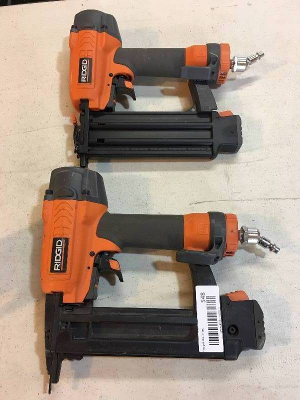lot 548 image: Lot of 2 Ridgid Trim Nailers