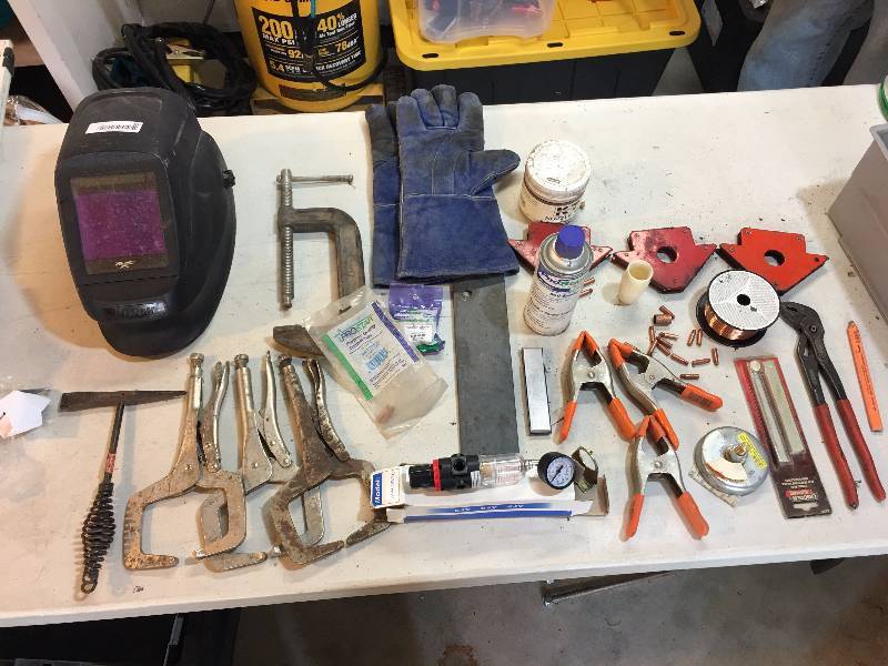 lot 402 image: LARGE LOT OF WELDING TOOLS AND SUPPLYS