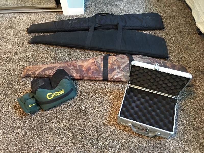 lot 375 image: GUN CASES AND SHOOTING REST