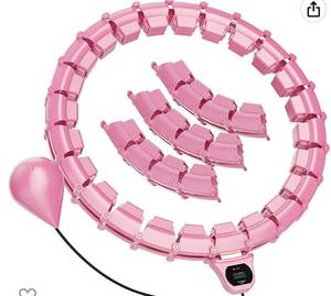 lot 37526 image: Infinity Weighted Fitness Hoops for Adults Weight Loss, Weighted Fit Hoops Plus Size,3rd Generation Noiseless Exercise Hoops with Counter, 26 Detachable Knots, Suitable for Women and Beginners