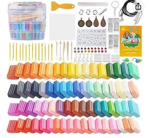 lot 37532 image: Polymer Clay 70Colors Oven Bake Clay Kit DIY Baking Clay Modeling Craft Clay with Sculpting Tools and Accessories 255Pcs Non-Stick Non-Toxic Ideal Gift for Beginner Adults Kids Jewelry Making