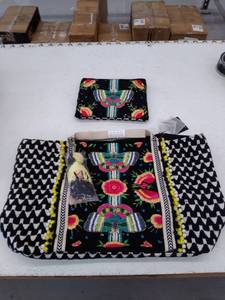 lot 10009 image: Retail - $97.00 America and Beyond Embellished Tote w Two Pouches