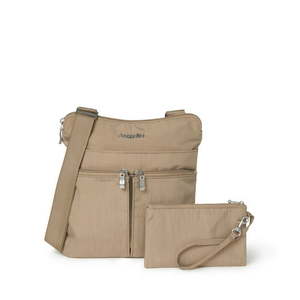 lot 10733 image: Retail - $80.00 Baggallini Horizon Washable Crossbody with Wristlet, Beach