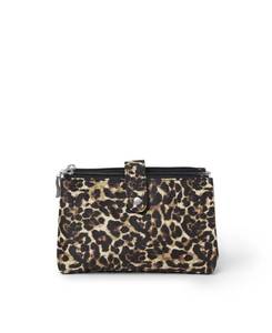 lot 10736 image: Retail - $21.67 Baggallini Dual Compartment Cosmetic Case, Wild Cheetah