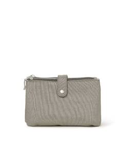 lot 10744 image: Retail - $21.67 Baggallini Dual Compartment Cosmetic Case, Sterling Shimmer