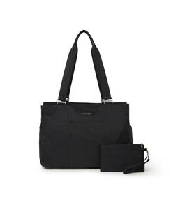 lot 10754 image: Retail - $100.00 Baggallini Washable East West Tote with Wristlet, Black