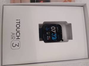 lot 10811 image: Retail - $59.99 iTOUCH Wearables Air 3 Fitness Smartwatch with Silicon Strap, Black
