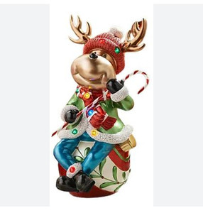 lot 10851 image: Retail - $99.98 Kringle Express Lit Resin Setting Character Reindeer