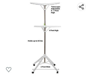 lot 10202 image: Green Tree Heavy Duty Telescopic Drying and Storage Rack, Grey