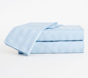 lot 10211 image: Retail - $86.00 Northern Nights 100% Cotton Damask Stripe Sheet Set, Seaglass, Twin XL